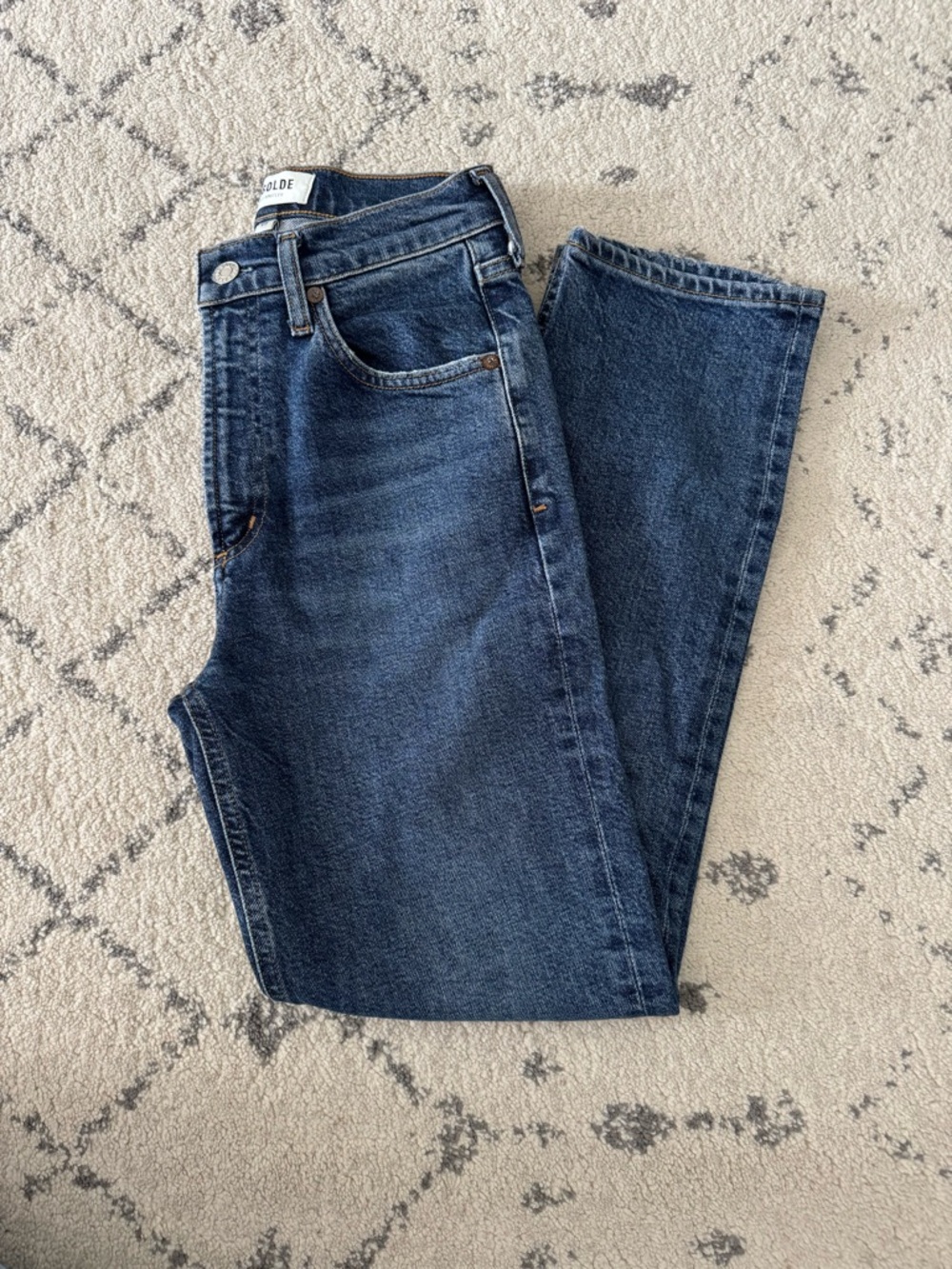 Agolde Wilder Mid Rise Ankle Cut Straight Fit Jean
